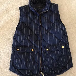 JCrew Navy Pinstripe Excursion Vest XS